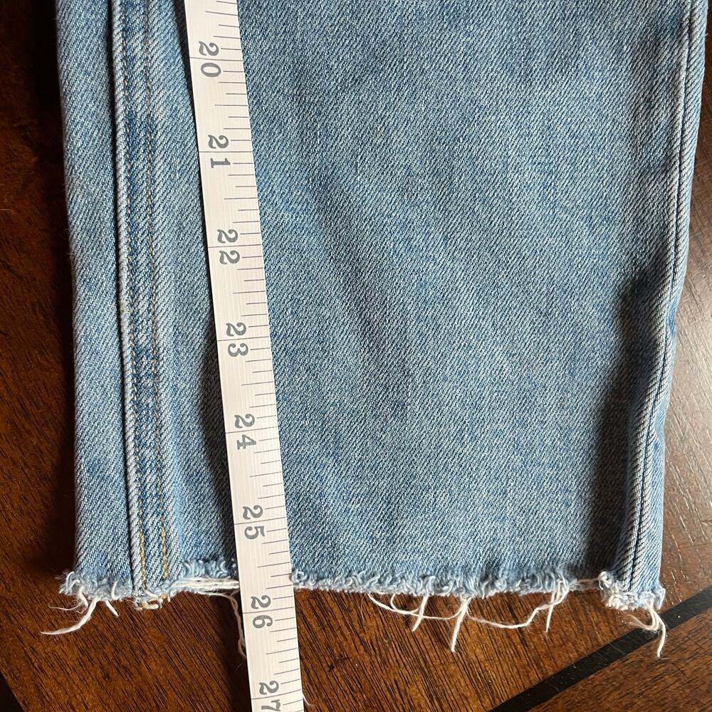 Frank & Eileen Jeans Monaghan Raw Hem Straight Leg Blue Light Wash Size 26 - Picture 10 of 10